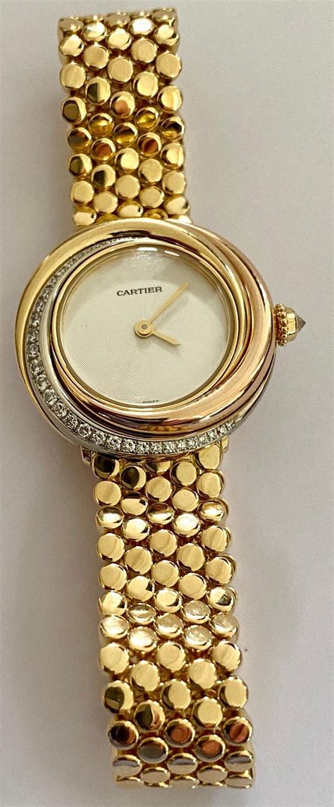 cartier trinity watch with diamonds